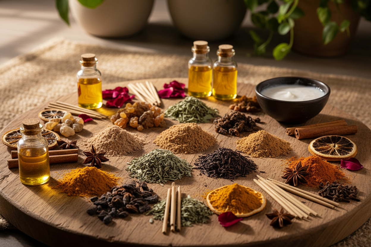 天然的线香原材料